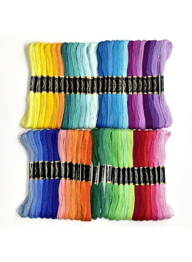 NIBEMINENT Embroidery Floss Rainbow Color 50 Skeins Per Pack Cross Stitch Threads Friendship Bracelets Floss Crafts Floss  - Image 2