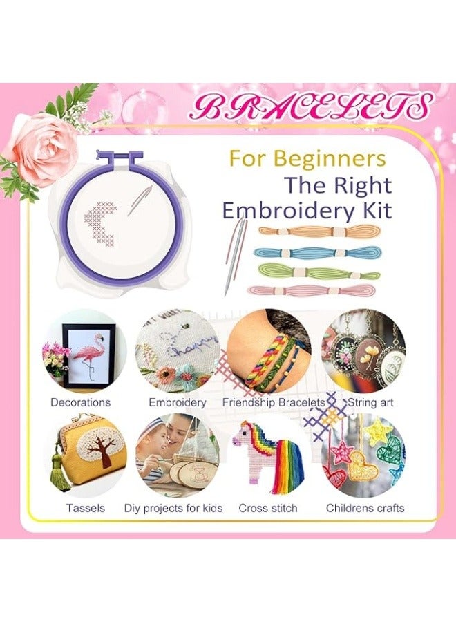 NIBEMINENT Embroidery Floss Rainbow Color 50 Skeins Per Pack Cross Stitch Threads Friendship Bracelets Floss Crafts Floss  - Image 5