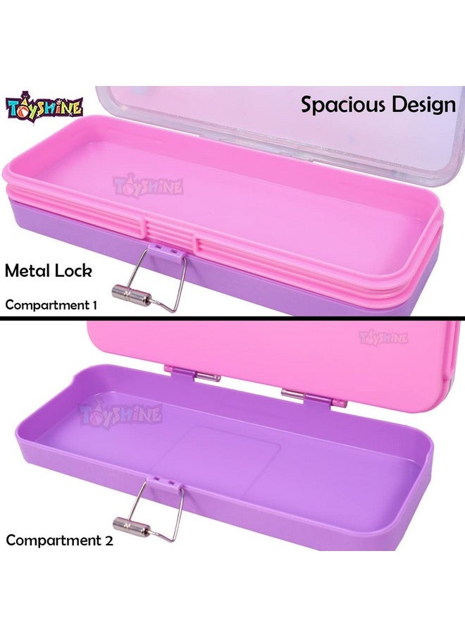 Toyshine Double Compartment Glitter Star Flowing Pencil Box For Kids - Unicorn - Plastic, Pink - pzsku/ZFCDF91C2906BCA0E634CZ/45/_/1737721500/56466ea5-3d79-4ea8-9455-8c305975b72b