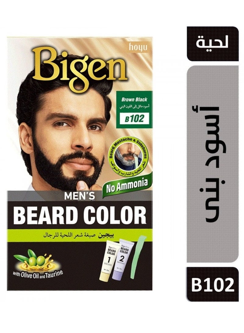 بايجن بيجين صبغة شعر لحية للرجال - لون أسود بني (40جم) B102 - Image 1