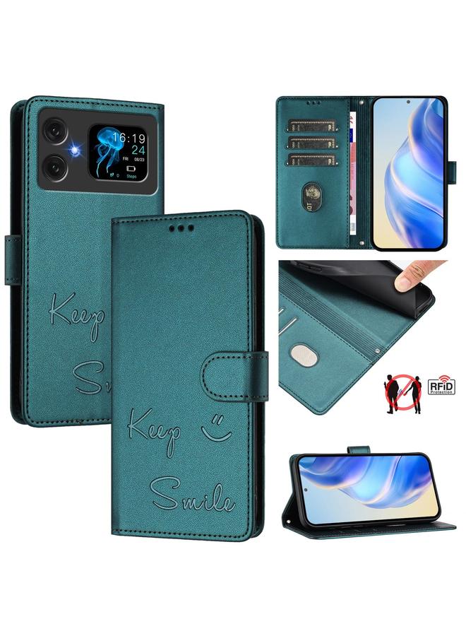 The Bros Case For Cubot A20 Smile Embossing RFID Leather Phone Case - Image 1