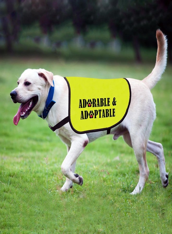 Zuo Bao Adoption Dog Jacket Vest Adorable and Adoptable Dog Harness High Visibility Rescue Slogan Vest (Adorable-Medium) - Image 5