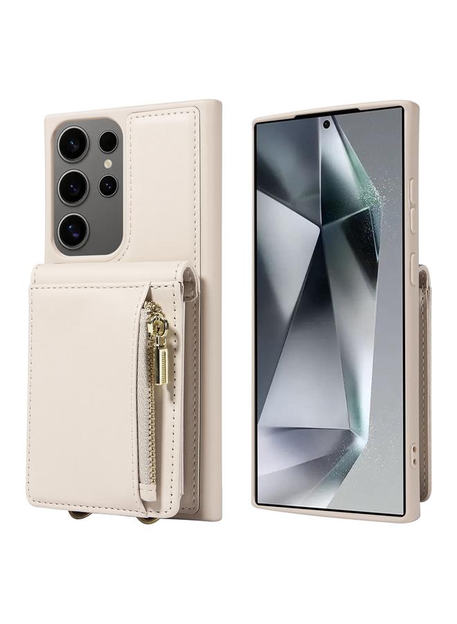 S-TOP Case For Samsung Galaxy S25 Ultra 5G Crossbody Lanyard Zipper Wallet Leather Phone Case - Image 2