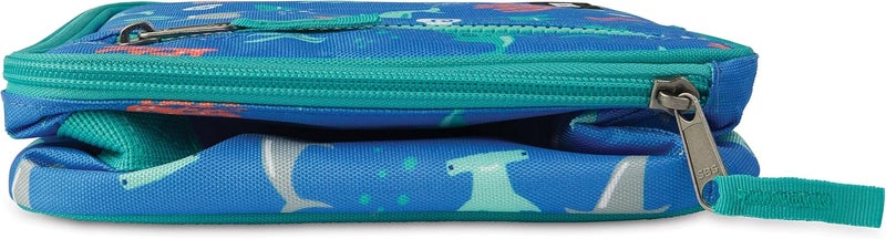 Pac-Kit Freezable Classic Lunch Box, Sea Shark, Built with EcoFreeze Technology, Collapsible, Reusable, Zip Closure With Zip Front Pocket and Buckle Handle, Designed for Fresh Lunch On the Go - Image 3
