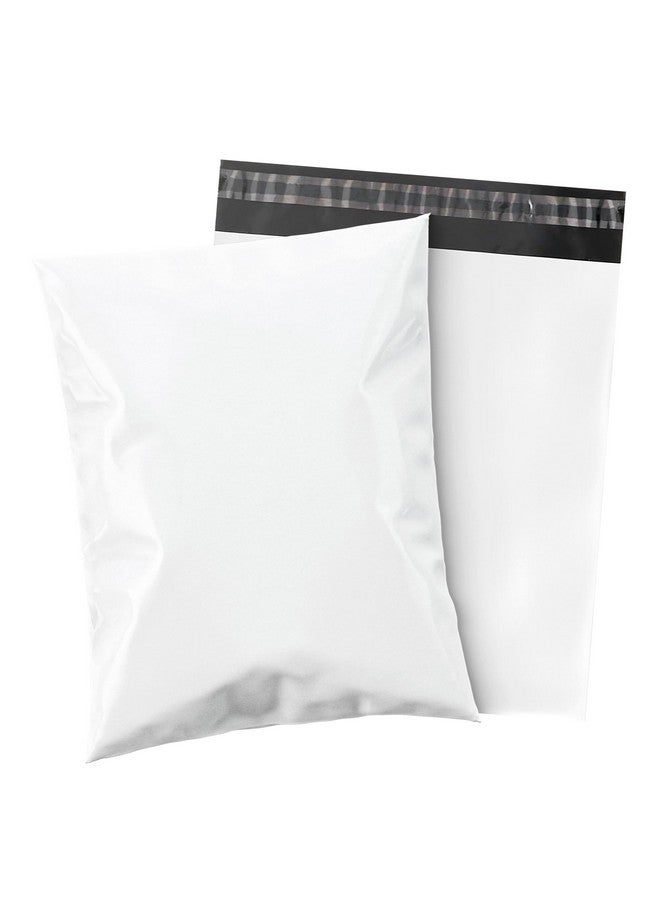 Shop4Mailers 9 X 12 Glossy White Plastic Self Seal Poly Mailer Flat Bags Waterproof Shipping Envelope 2.17 Mil For Apparel Clothes Shirts Books Permanent Adhesive Seal (100 Pack) - Image 1