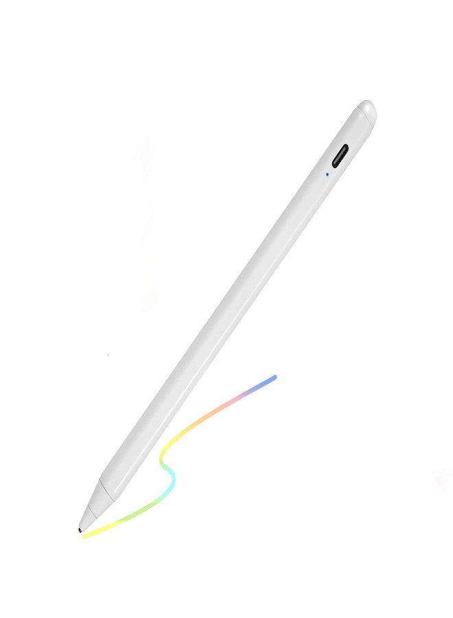 Bbata Electronic Stylus for iPad 5th Generation 9.7" 2017 Pencil,Type-C Rechargeable Active Capacitive Pencil Compatible with Apple iPad 5th Gen 9.7-inch Stylus Pens,Good on iPad Drawing Pens,White - Image 1