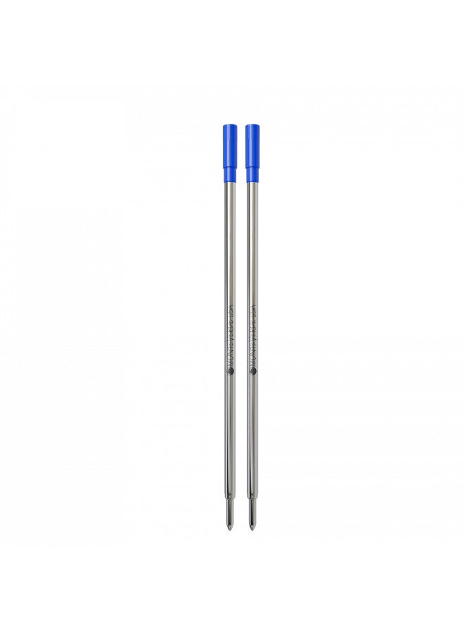 Monteverde Ballpoint Refill to Fit Dupont Ballpoint Pens, Medium Point, Soft Roll, Blue, 2 per Pack (T132BU) - Image 1