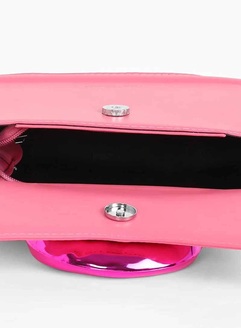 Haute Sauce  The Caldera Gloss Hand Bag - Rouge Pink for Women | Best Price UAE