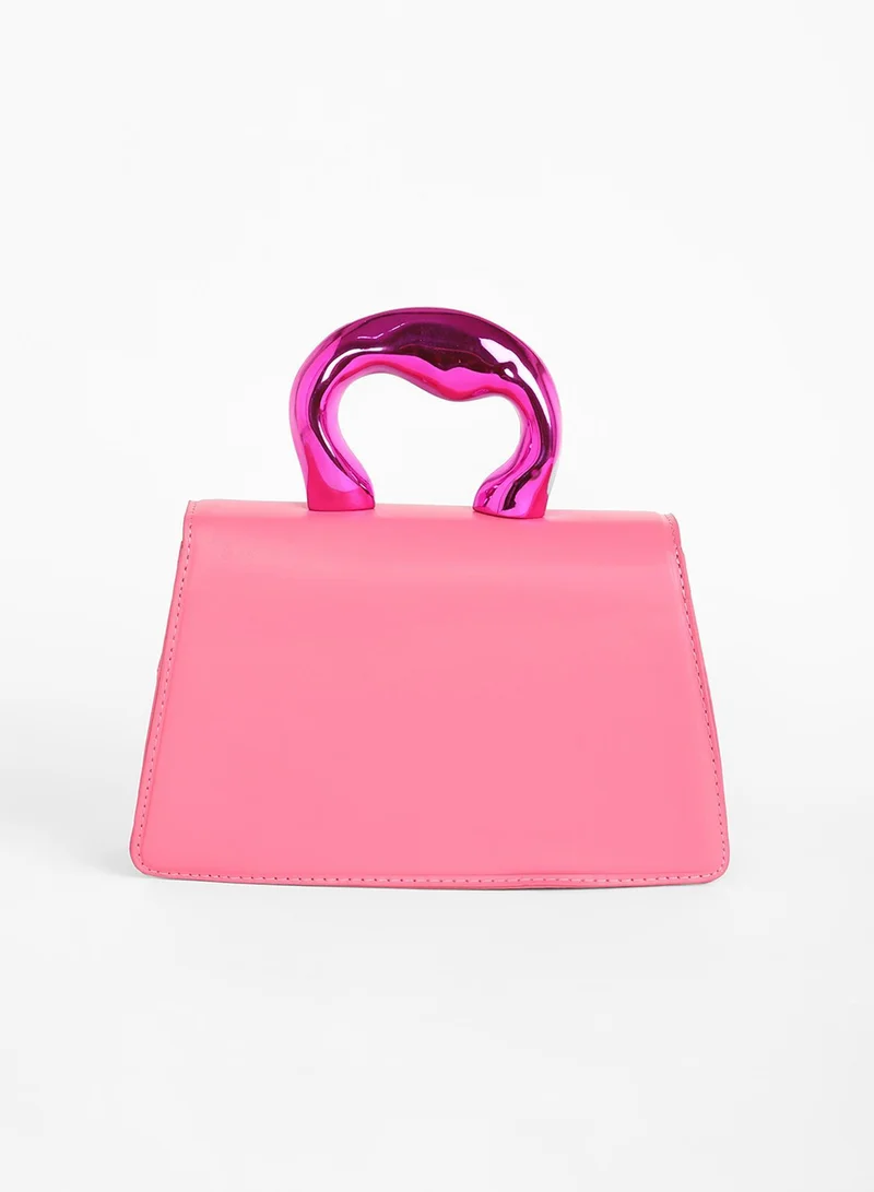 Haute Sauce  The Caldera Gloss Hand Bag - Rouge Pink for Women | Best Price UAE