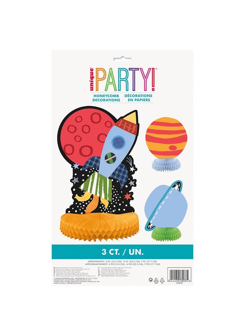 Unique Outer Space Table Decorations Cardboard 15-35cm 3-Pack - Image 3