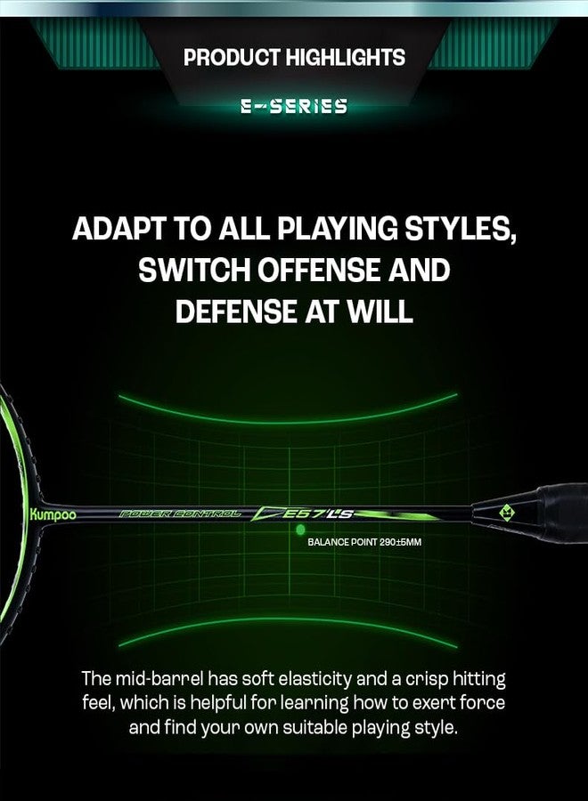 Kumpoo Japan Power Control E57LS Carbon Graphite Badminton Racket - Unstrung - Image 5