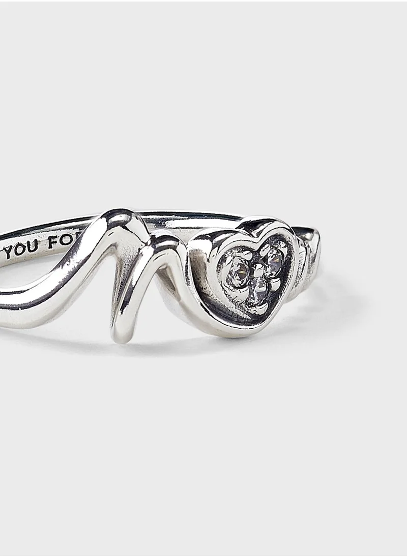 PANDORA Mum PavÃ© Heart Ring