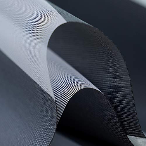 ZEBRA BLINDS Polyester Zebra Blind for Windows Dual Layer Zebra Roller Shades Light Filtering Sheer Window Treatments Privacy Light Control for Day and Night, Color Black, W80XH130CM - Image 3