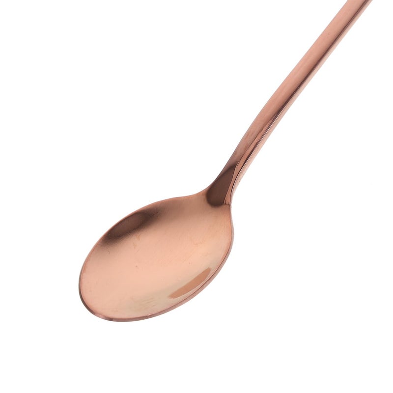 2Pcs Rose Gold Stainless Steel Long Handle Bar Mixing Spoon Ice Spoon 24cm - Image 4