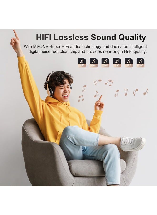 MECHEN 128GB MP3 Player with Bluetooth - MECHEN D53 Portable MP3 Touch Screen Music Player with HiFi Speaker, 2.4" Screen MP3 Player with Voice Recorder, FM Radio, Support up to 512GB SD Card - Image 4