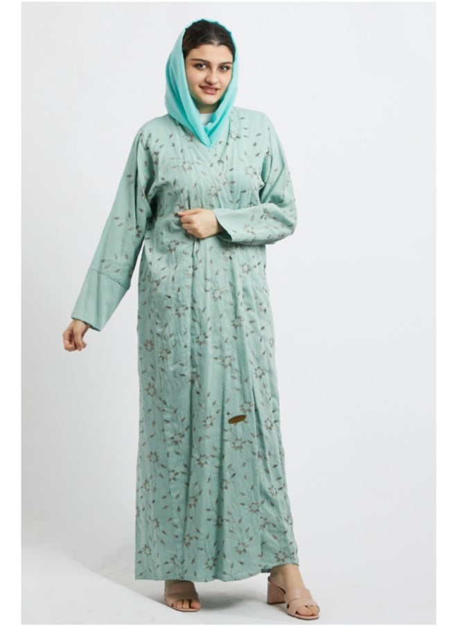 Evva Evva Luxury Saudi Abaya for Women – Elegant Open Front Modest Wear in Premium Fabric – Ideal for Ramadan, Eid, and Everyday Elegance 