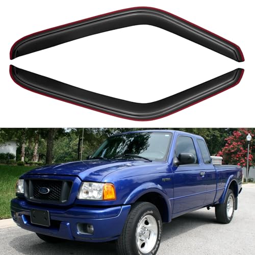 inChannel Window Visors Rain Guards for 19932011 Ford Ranger Window Vent Wind Deflectors Visors Shades for 19942009 Mazda B2300 19982001 Mazda B2500 19942007 Mazda B3000 2PCS
