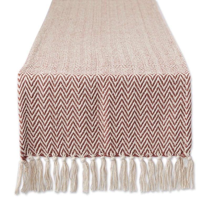 ديي DII المنسوجة مجموعة الطاولة الأساسية CHEVRON TABLE RUNNER 15X72 CINNAMON - Image 1