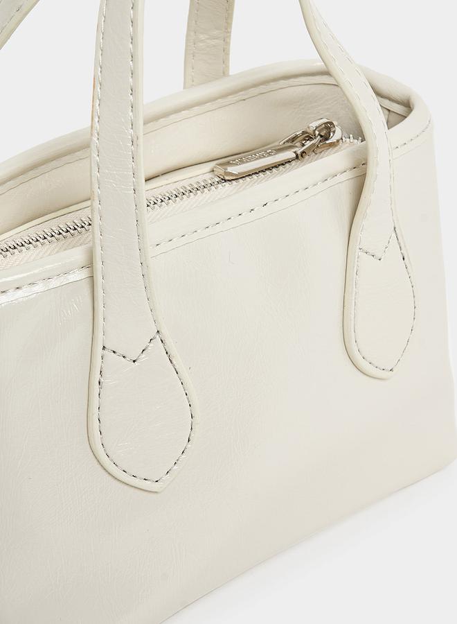 Styli Patent Handbag with Double Handle  - Image 3