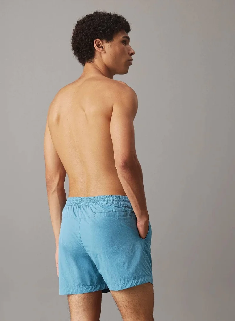 CALVIN KLEIN Medium Drawstring Swim Shorts - CK Monogram