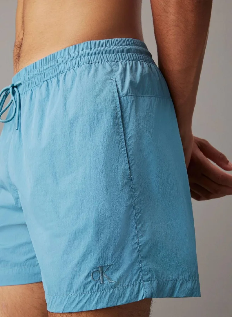 CALVIN KLEIN Medium Drawstring Swim Shorts - CK Monogram