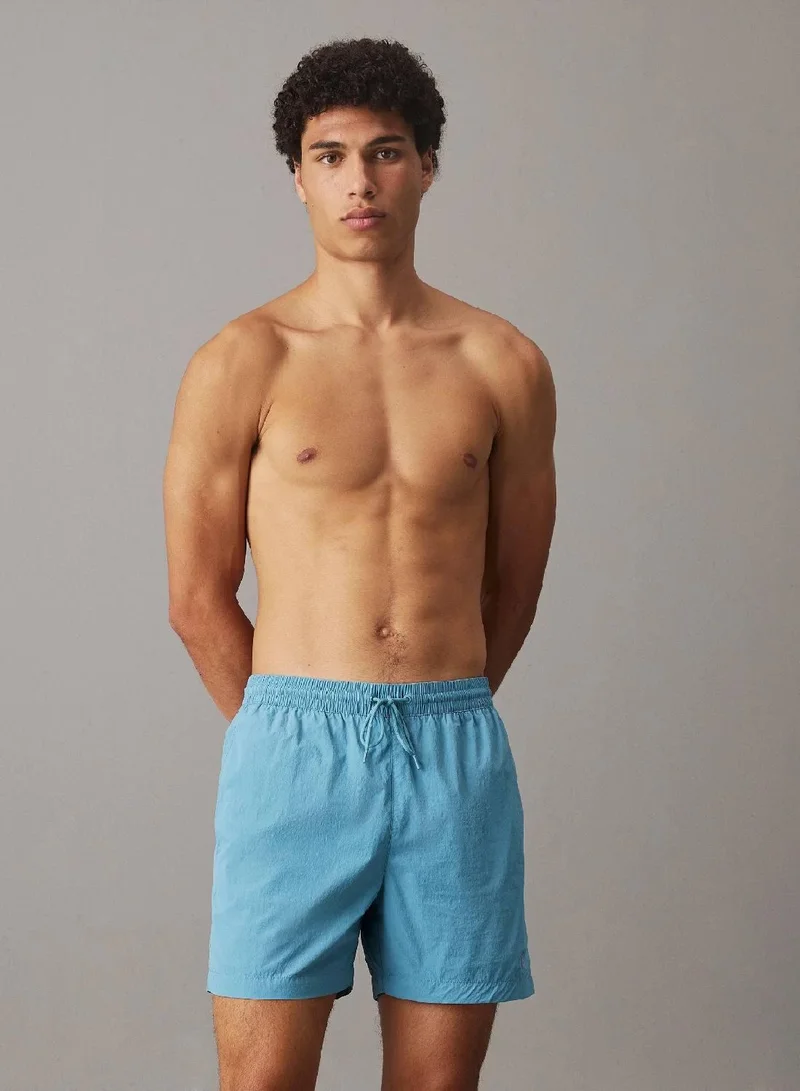CALVIN KLEIN Medium Drawstring Swim Shorts - CK Monogram