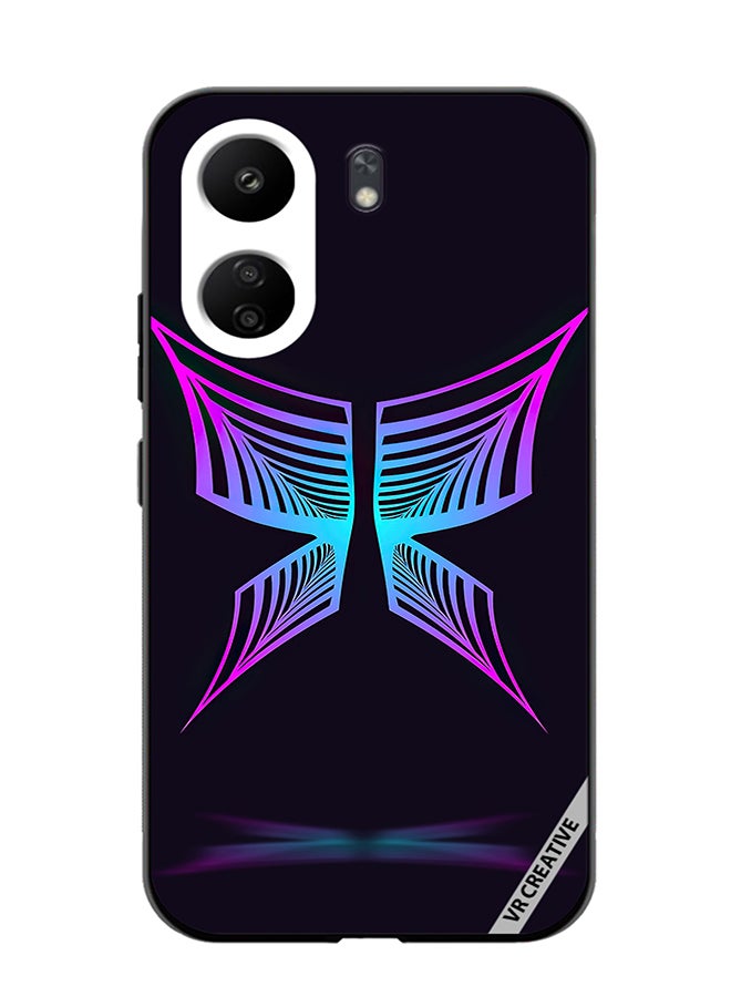 VR CREATIVE Protective Case Cover For Xiaomi Redmi 13C Butterfly Design Multicolour - Image 1