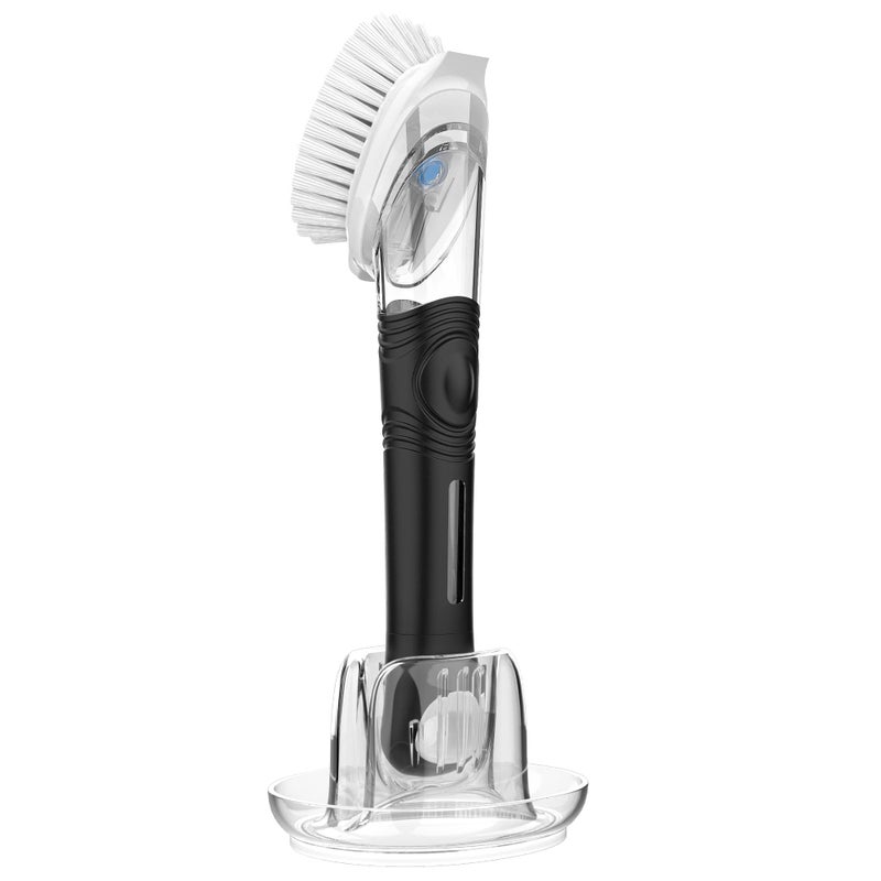 MRSIGA Soap Dispensing Dish Brush Storage Set Kitchen Brush with Holder for Pot Pan Sink Cleaning