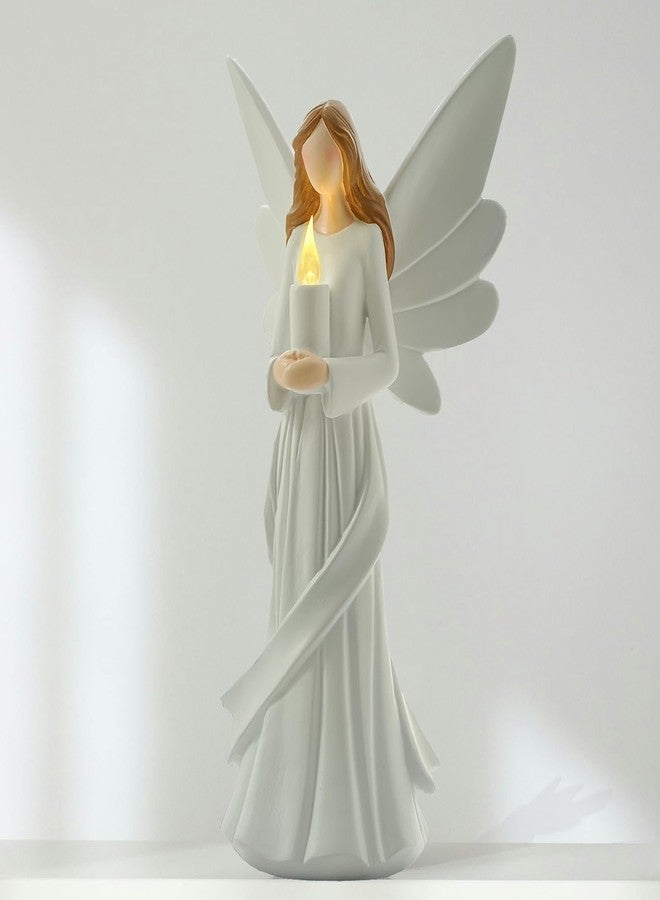 Starryfill Angel Figurine Statue Sculpture Holds Candle,As Gift Symbolizes Brightness and Health for Your Family Friends or Home Decoration - Image 4