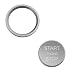 YoRise Car Engine Start Stop Push Button Cover Aluminum Automotive Push Start Button Protective Sticker Cap Vehicle Key Ignition Switch Knob Decoration Ring for Most Cars Silver - Image 2