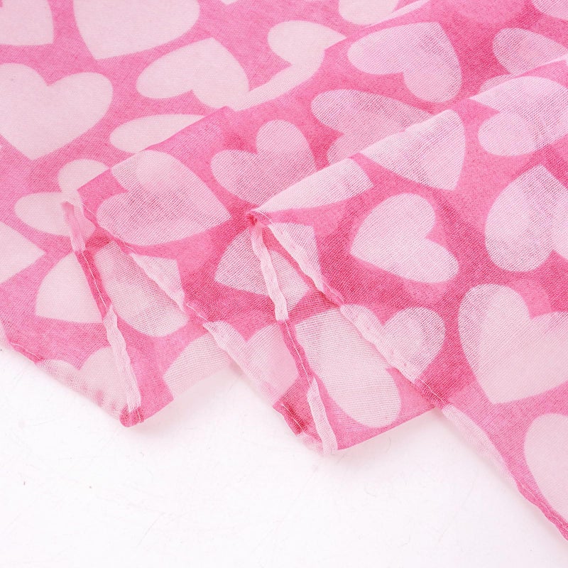 E-Clover Scarfs for Women Heart Scarf Valentines Scarves Shawl Pink Loving Gifts Pink Mothers Day Gifts - Image 5