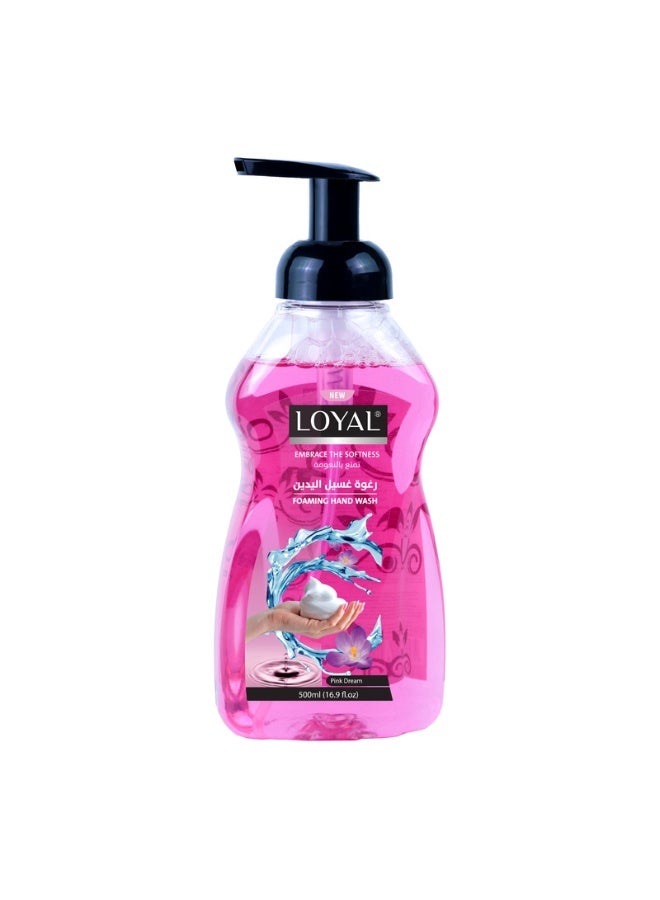 loyal اغمر في نعومة غسول اليدين الرغوي حلم الوردي 500 مل - Image 1