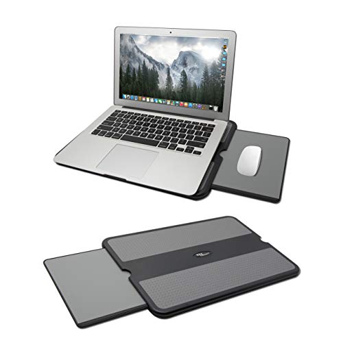 MAX SMART Portable Laptop Lap Pad Laptop Desk with Retractable Mouse Tray Sturdy Stable Work Surface for Bed Sofa Couch or Travel