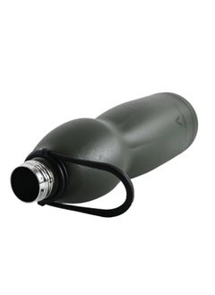 Atlasware Water bottle with a capacity of 1000 ml, a stainless steel water bottle with a rubber handle that keeps cold for 82 hours and keeps heat for 34 hours, Army  - Image 2