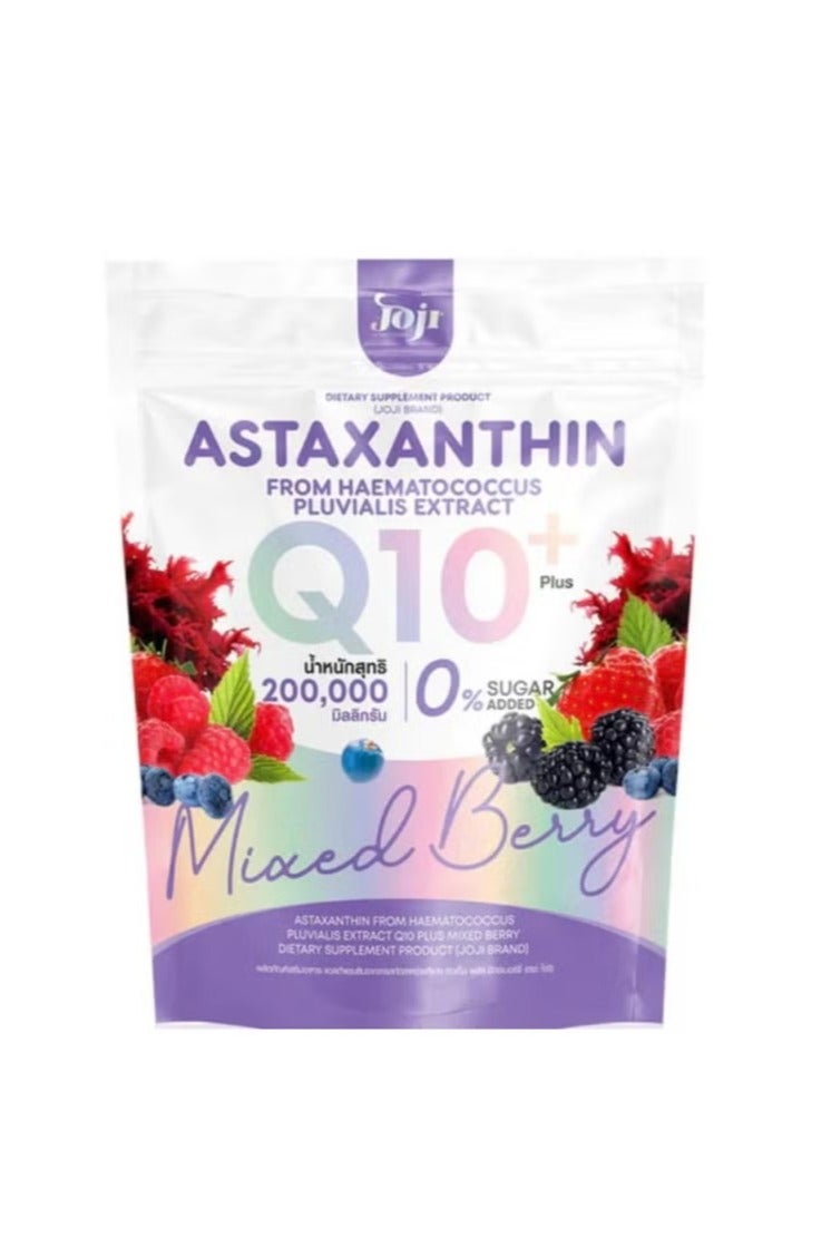 جوجي أستازانتين كيو ١٠ بلس - مكمل غذائي بنكهة التوت المختلط، مضاد للأكسدة، للبشرة والصحة - ٢٠٠٠٠٠ ملغ، خالي من السكر - Image 1