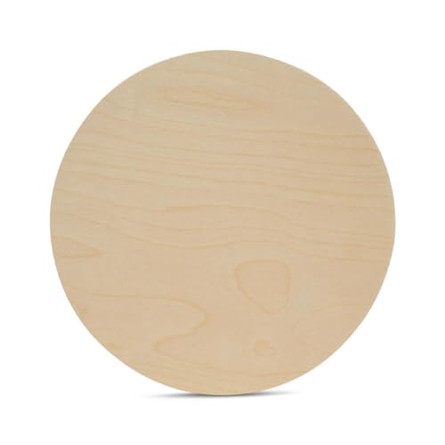 Borowood 18-Inch Birch Wood Round - 1/4” Thick Plywood Circle for Crafts, Signs, Painting, Laser Cutting - 1 Pack - Made in USA - Image 1