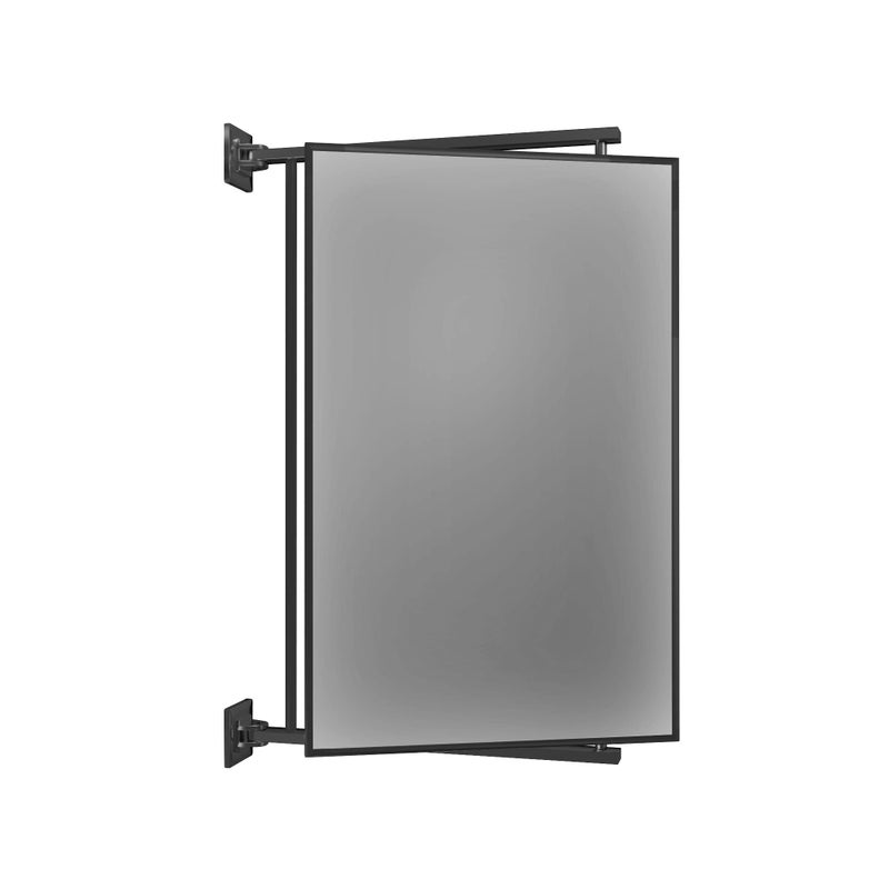 BRIXWELL PNV14MBL 14 W x 22 H PivotNVue Double Hinged Mirror Rectangular Matte Black