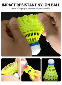 GROIC LED Badminton Shuttlecocks Dark Night Glow Birdies Lighting for Outdoor & Indoor Sports Activities, LED Nylon Shuttlecocks for Night (Nylon 6 pcs)  - Image 2