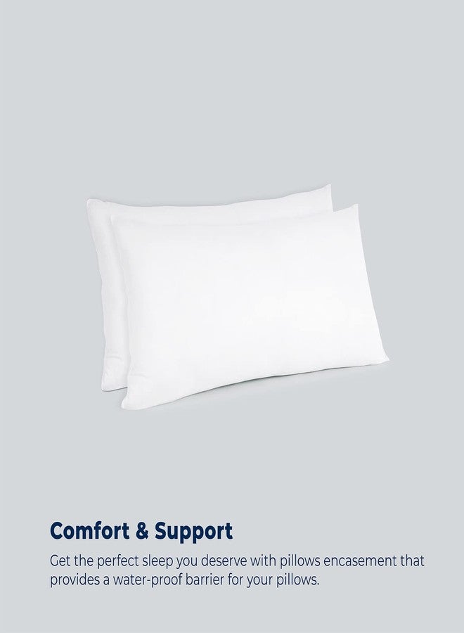 VISI-ONE Karin Maki Standard Zippered Pillow Protectors Pack of 2 100% Polyester Jersey Waterproof Soft & Breathable Bed Pillows Encasement Covers - (20 x 26 Inches) - Image 3