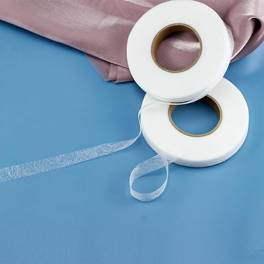 karmet karmet Fabric Fusing Tape Iron On Hemming Tape Double Sided Fusing Hem Tape Durable Adhesive for Skirts Jeans Clothes Pants Collars Curtains White 2 Pcs 100 Yads  - Image 2