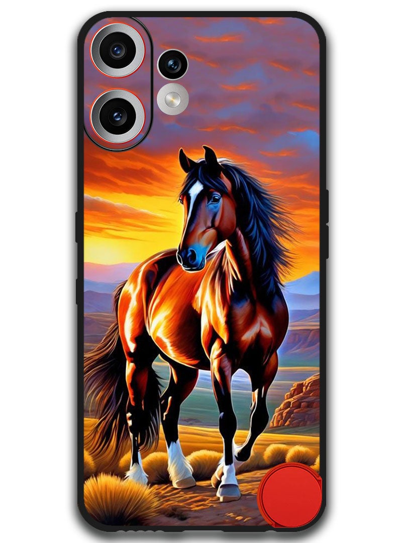 Theodor Case Compatible with Nothing CMF Phone 2 Pro 6.77 Inch Protection Shockproof Bumper Cover Horse Painting - Image 1