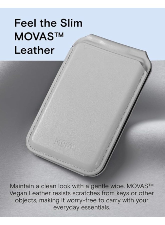 موفت محفظة MOFT MagSafe، حامل بطاقات يتسع لبطاقتين، محفظة مغناطيسية قوية مع إمكانية تعديل الزاوية، محفظة هاتف MOVAS من الجلد النباتي لأجهزة iPhone 15/14/13/12، - Image 4