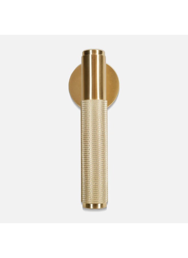 CINCINNO Vires Premium Anti-Rust Brass Door Handle Pair – Durable & Stylish for Home & Office, UV Protection, 2-Year Color & 5-Year Mechanical Warranty, Salt Spray Tested (Brushed Natural Brass)  - Image 3