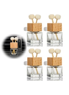 HaHaHai 4 Pack Car Air Freshener Diffuser Bottles With Air Vent Clip,  Empty Glass Perfume Bottle, Fragrance Diffuser Bottle  - Image 1