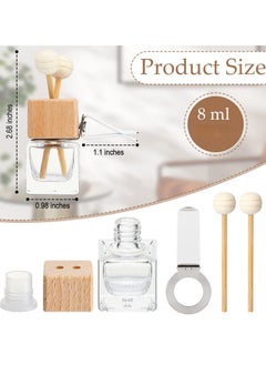 HaHaHai 4 Pack Car Air Freshener Diffuser Bottles With Air Vent Clip,  Empty Glass Perfume Bottle, Fragrance Diffuser Bottle  - Image 5