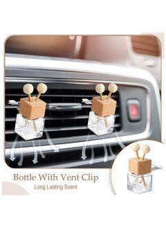 HaHaHai 4 Pack Car Air Freshener Diffuser Bottles With Air Vent Clip,  Empty Glass Perfume Bottle, Fragrance Diffuser Bottle  - Image 3