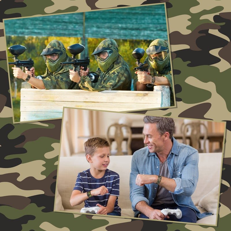 Hungdao 24 Pcs Camo Slap Bracelets for Kids Assorted Army Slap Bracelets Green Camouflage Military Wristbands for Kids Adult Army Party Birthday Favors Decorations Supplies - Image 4