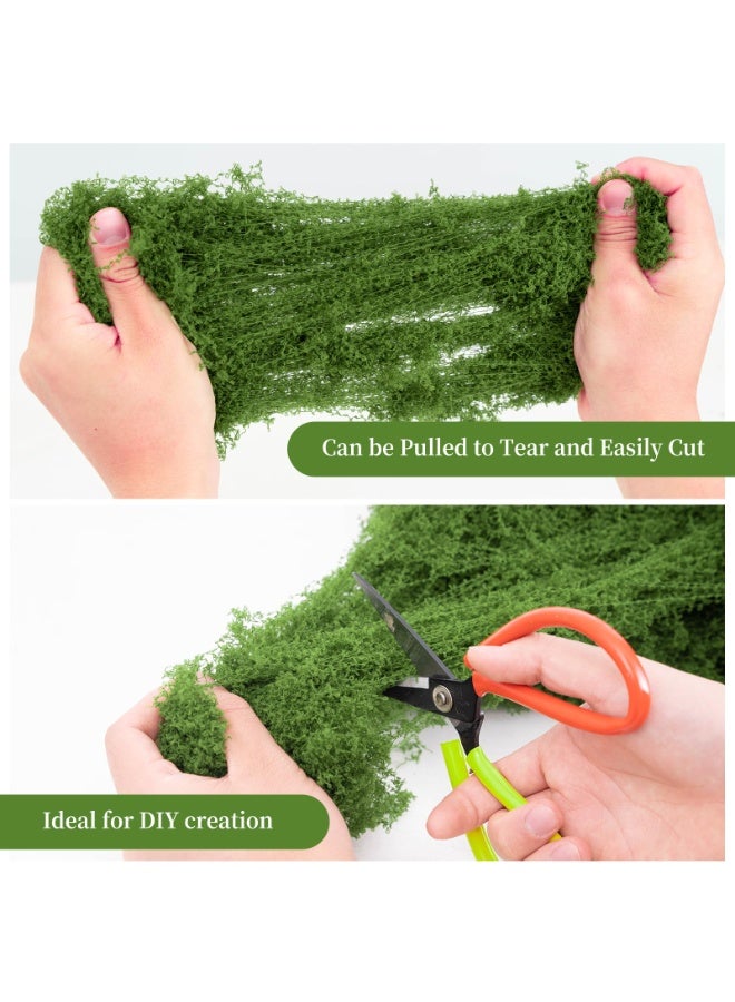 MirageBotanics Fake Moss for Plants Indoor, Artificial Moss for Arts and Crafts, Faux Grass for Potted Fairy Garden DIY Model Making Walls Glass Containers Home Decor Dark Green - Image 3