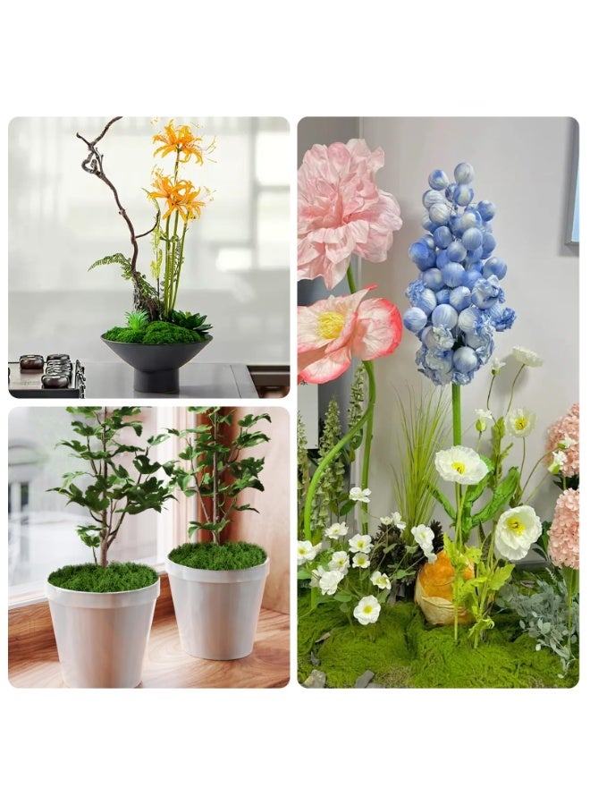 MirageBotanics Fake Moss for Plants Indoor, Artificial Moss for Arts and Crafts, Faux Grass for Potted Fairy Garden DIY Model Making Walls Glass Containers Home Decor Dark Green - Image 5