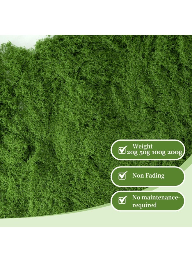 MirageBotanics Fake Moss for Plants Indoor, Artificial Moss for Arts and Crafts, Faux Grass for Potted Fairy Garden DIY Model Making Walls Glass Containers Home Decor Dark Green - Image 2